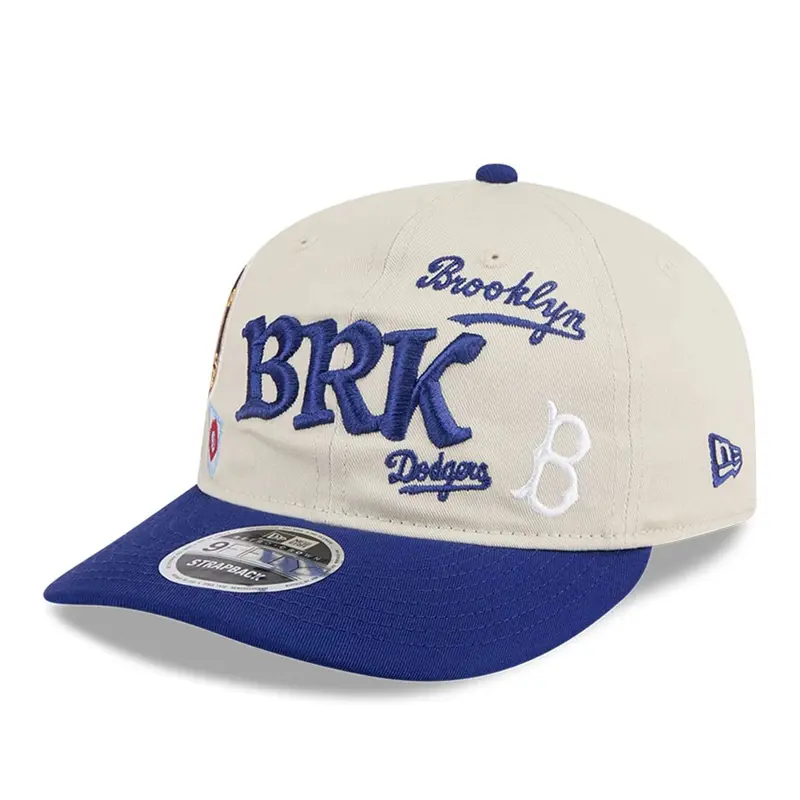 Brooklyn Dodgers MLB Scatter Cream Retro Crown 9FIFTY Adjustable Cap