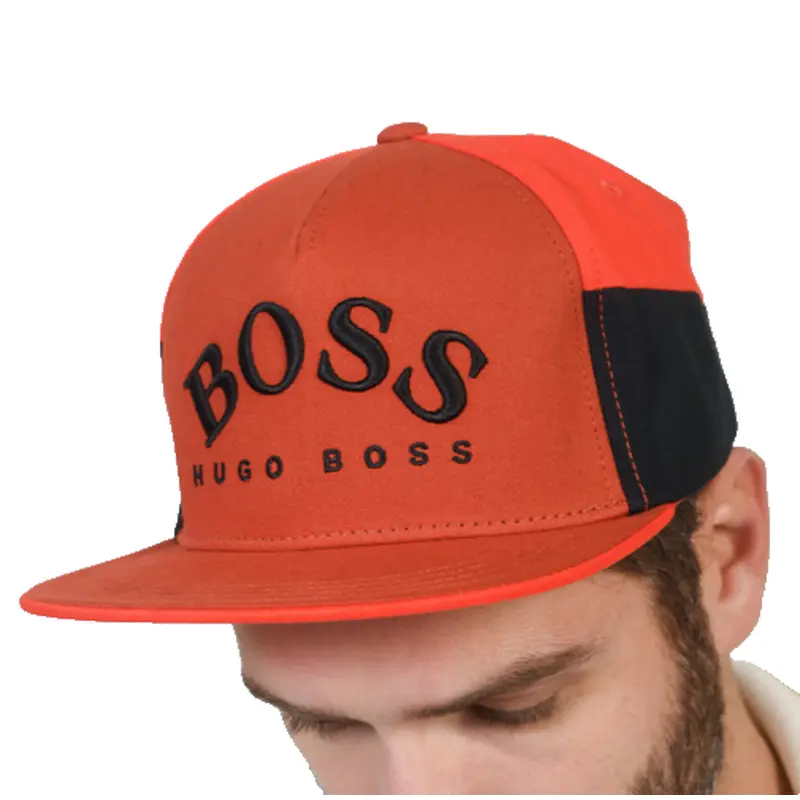 HUGO BOSS HATS ORANGE COLORBLOCK CAP 50456193611