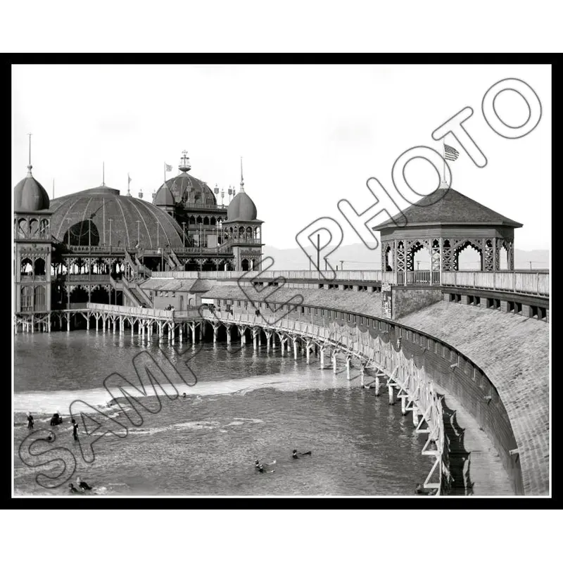 1900 Utah Saltair Pavilion 8X10 Photo - Great Salt Lake - 2580