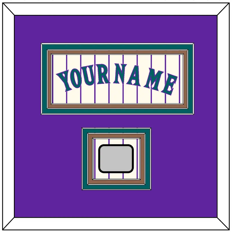 Arizona Name & World Series Patch - Home Off-White Pinstripes (2001-2006) - Triple Mat 2