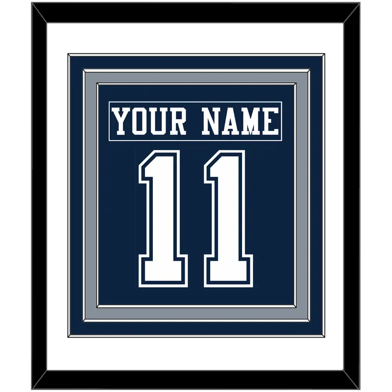 Dallas Nameplate & Number (Back) Combined - Blue Jersey - Triple Mat 1
