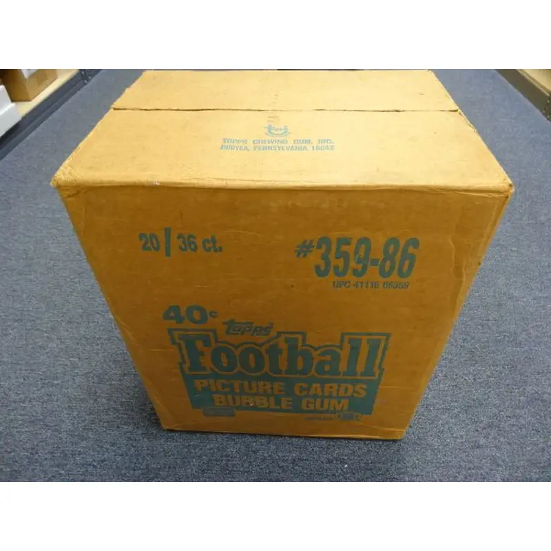1986 Topps Football Unopened Wax Case (20 Box) (Sealed)