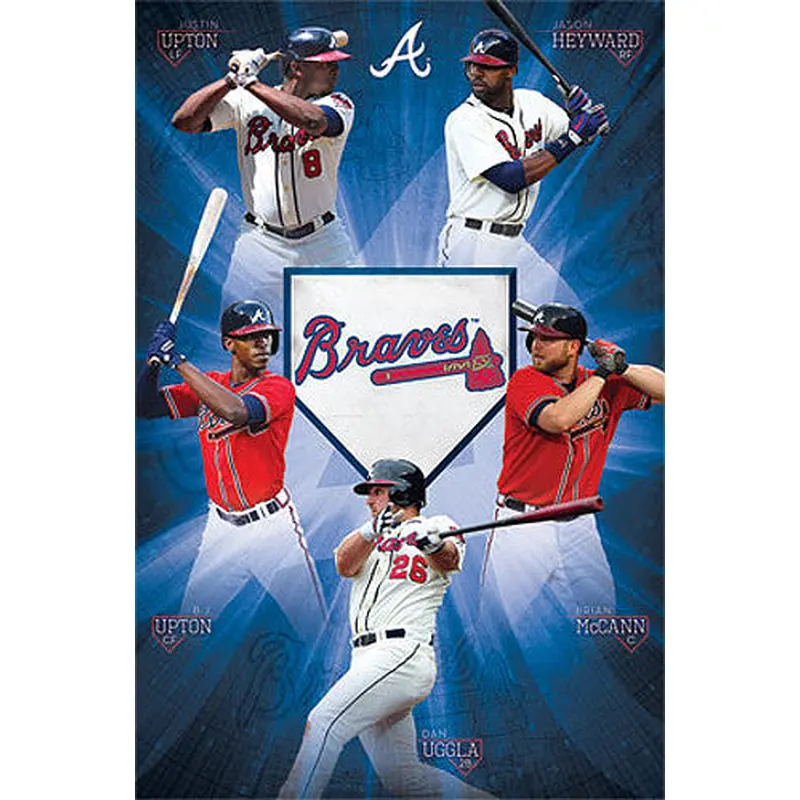 Atlanta Braves "Sluggers" (2013) MLB Baseball Action Poster - Costacos 2013
