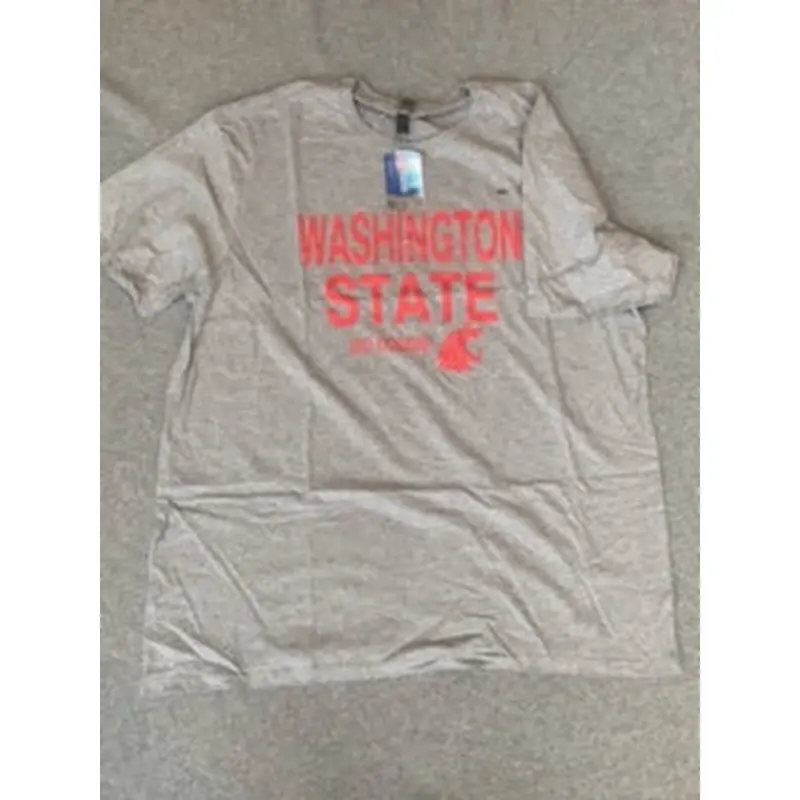 Mens Short Sleeve Grey Washington State T shirt