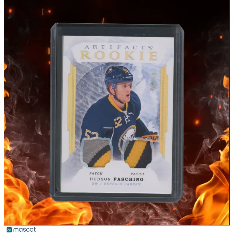 2016-17 Upper Deck Artifacts Hudson Fasching Dual Patch Rookie 06/49 #168