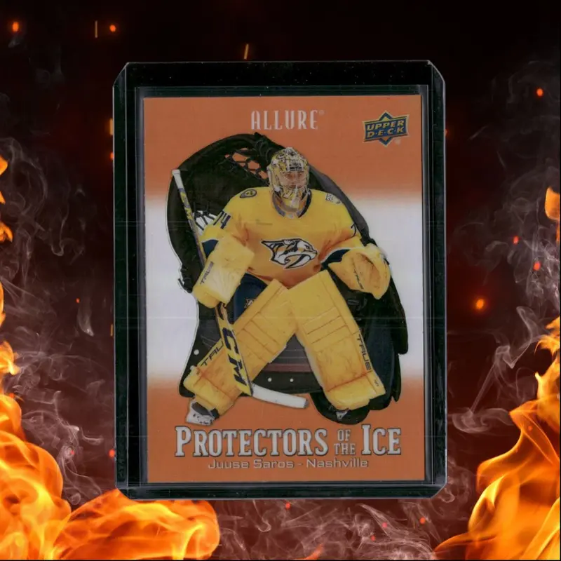 2024-25 Upper Deck Allure Juuse Saros Protectors of the Ice Orange #PI-11