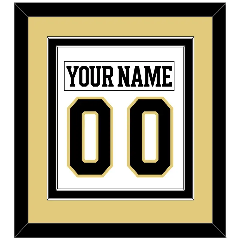 Boston Nameplate & Number (Back) Combined - Centennial Road White - Double Mat 3