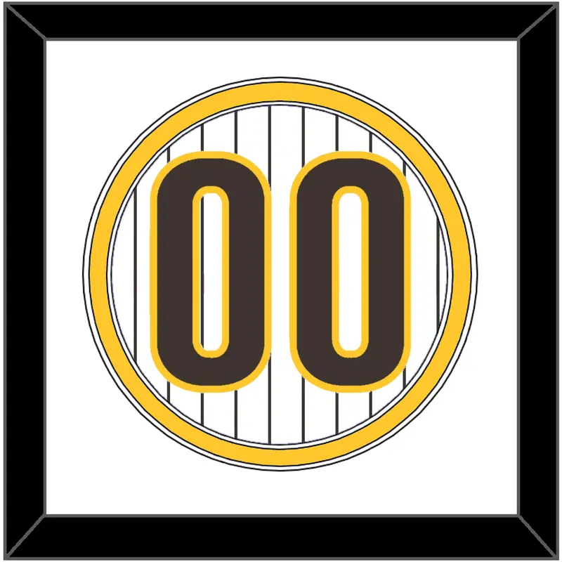 San Diego Number - Home White Pinstripes - Double Mat 1