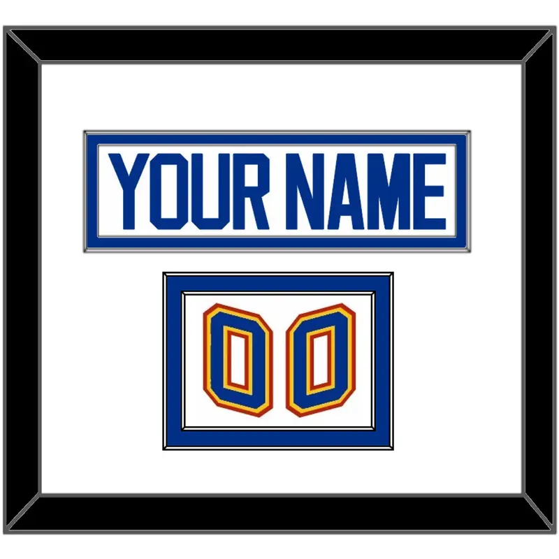 St. Louis Nameplate & Number (Shoulder) - Home White (1995-1998) - Double Mat 1