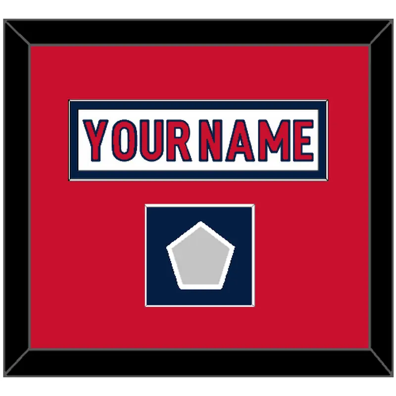 Washington Nameplate & 2018 Stanley Cup Finals Patch - Road White - Single Mat 1