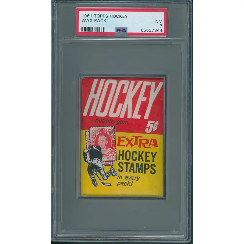 1961 1961/62 Topps Hockey Unopened Wax Pack PSA 7 *7344