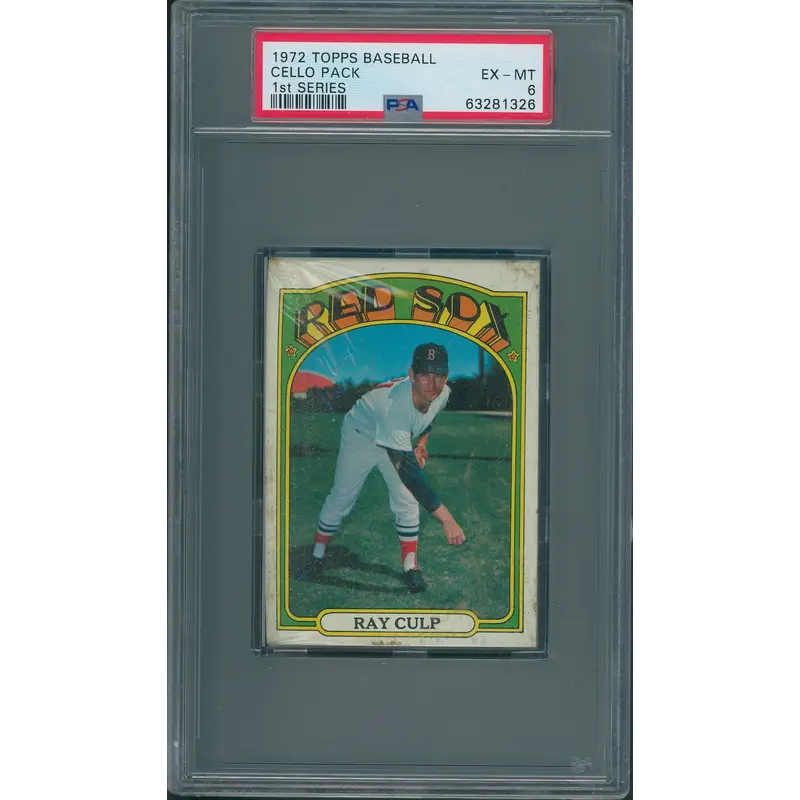 1972 Topps Baseball Unopened 1st Series Cello Pack PSA 6 *1326