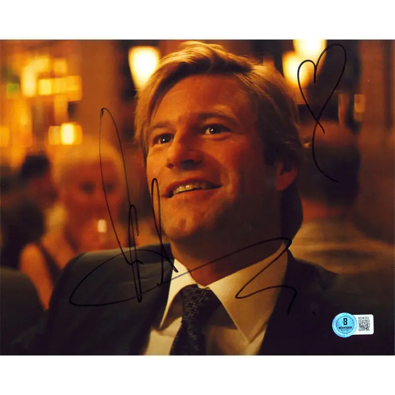 Aaron Eckhart Batman The Dark Knight Signed 8x10 Horizontal Photo BAS #BQ96353