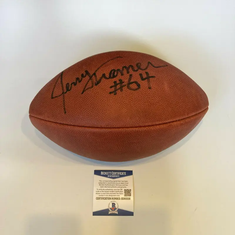 Jerry Kramer Signed Wilson NFL Game Football Beckett COA