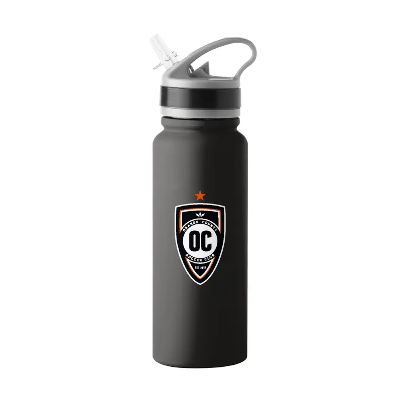Orange County Soccer Club 25oz Black SingleWall FlipTop Bottle
