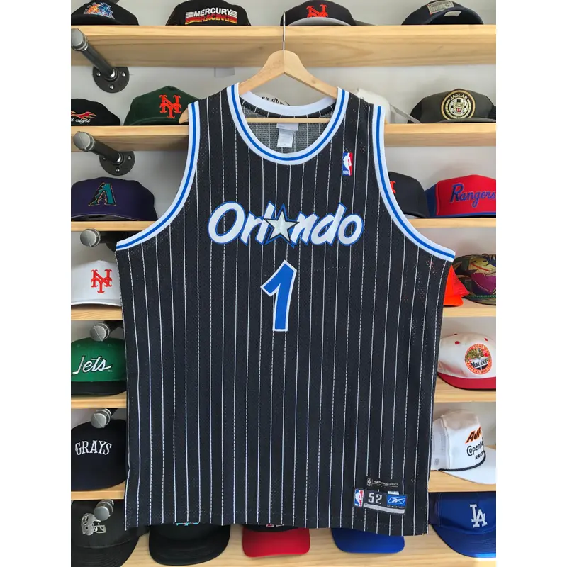 Vintage Reebok Orlando Magic Tracy McGrady Authentic Pinstripe Jersey Size 52/2XL