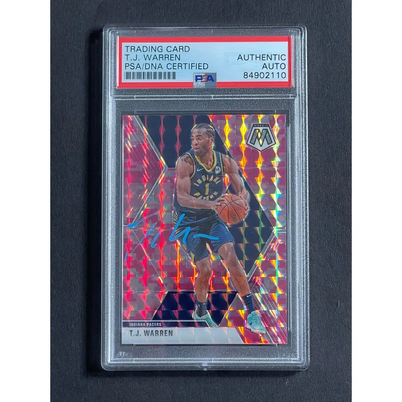 2019-20 Panini Mosaic #165 TJ WARREN Signed Card AUTO PSA Slabbed Pacers