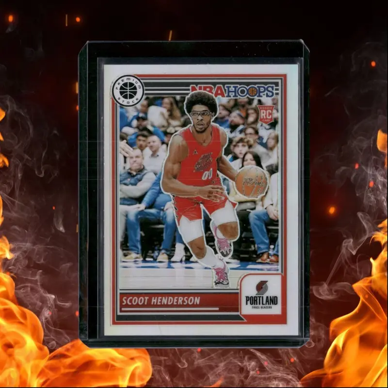 2023-24 Panini NBA Hoops Premium Stock Scoot Henderson Holo Prizm Rookie #137