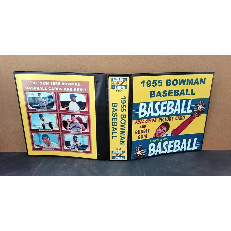 1955 Bowman Baseball Cards Custom Made Album Binder 3 Sizes - 3459