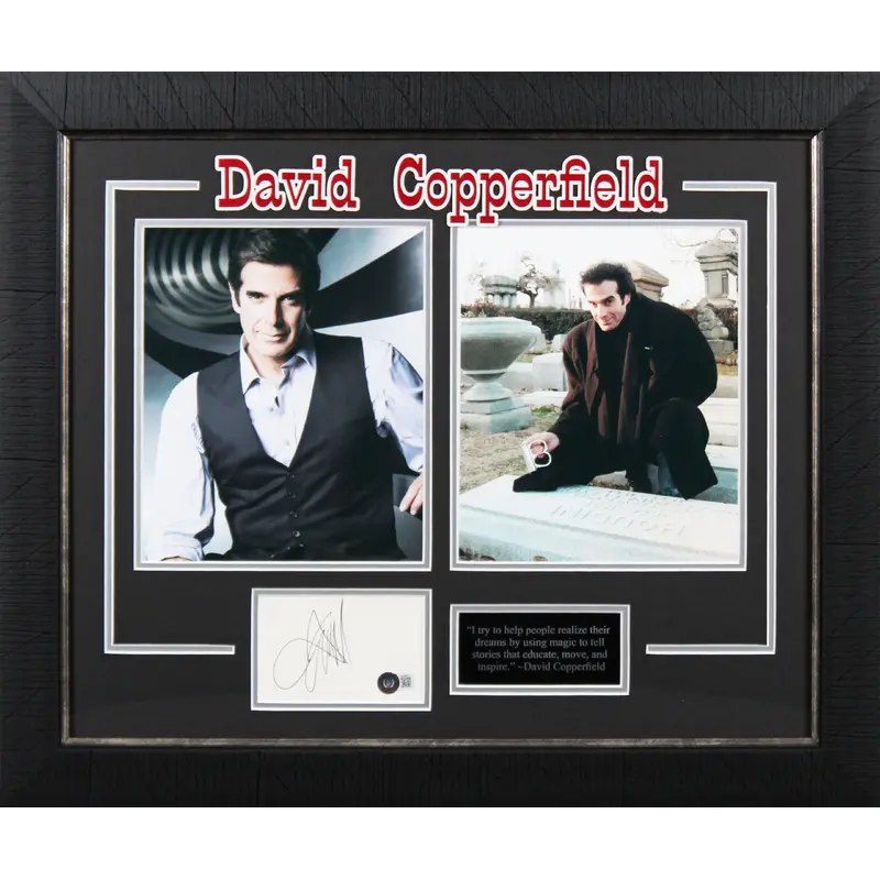 David Copperfield Authentic Signed 3x5 Index Card Framed Display BAS #BL98211