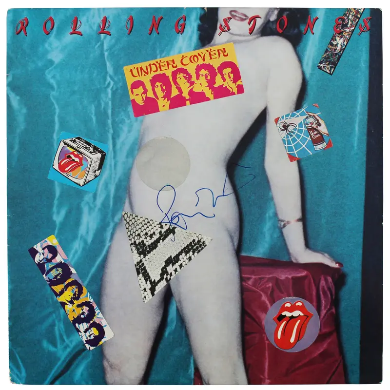 Ronnie Wood Rolling Stones Authentic Signed Undercover Album Cover BAS #BG82243