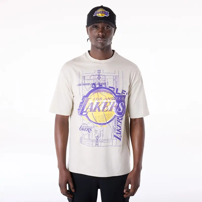 LA Lakers NBA Graphic Cream T-Shirt