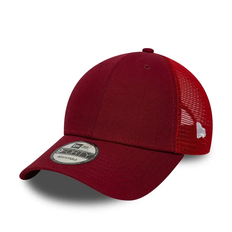 New Era Dark Red 9FORTY Trucker Adjustable Cap