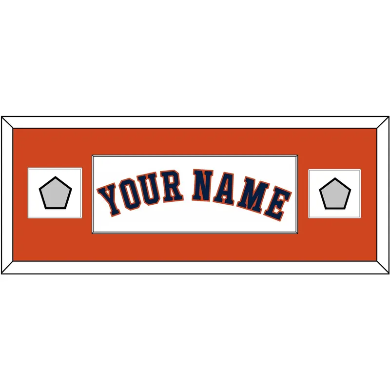 Houston Name & 2 World Series Champions Patches - Home White - Single Mat 4