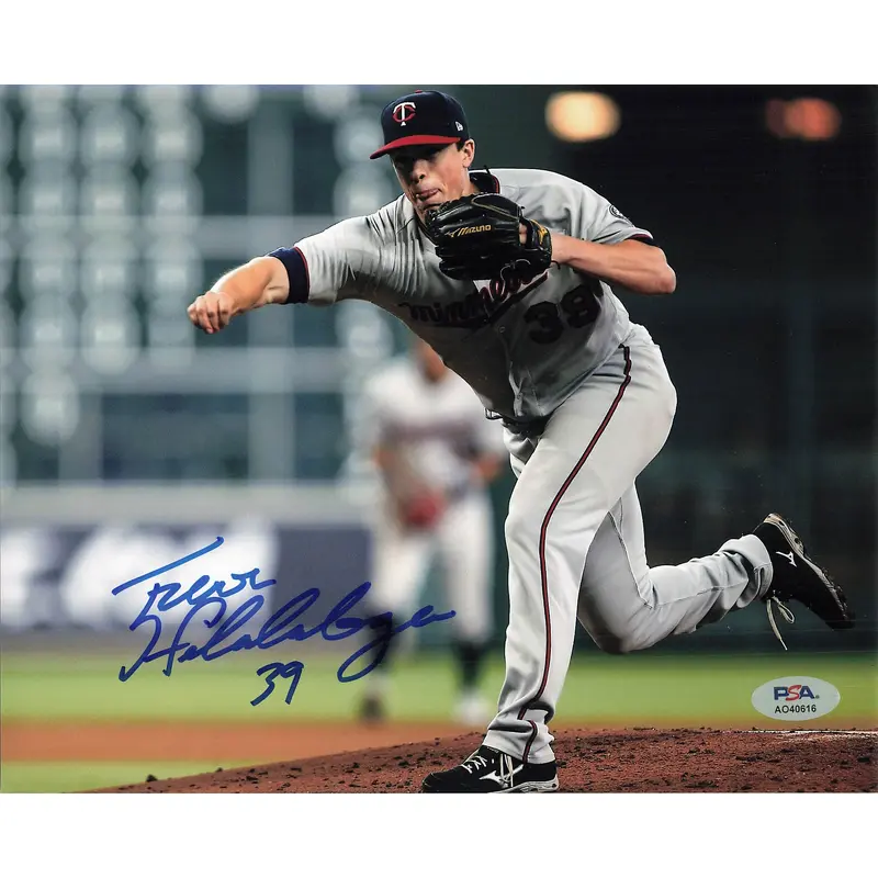 Trevor Hildenberger signed 8x10 photo PSA/DNA Minnesota Twins Autographed