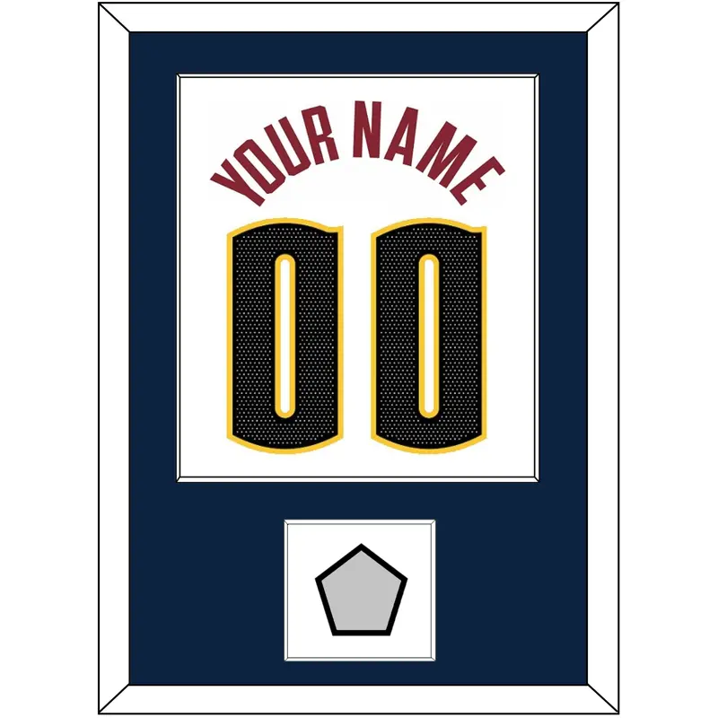 Denver Name & Number With Champions Patch - White Association - Single Mat 1
