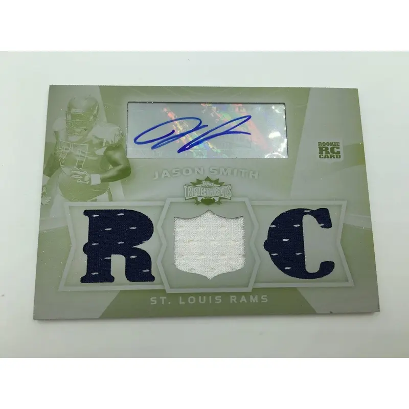 2009 Topps Triple Threads Football Jason Smith White Whale Patch Auto 1/1