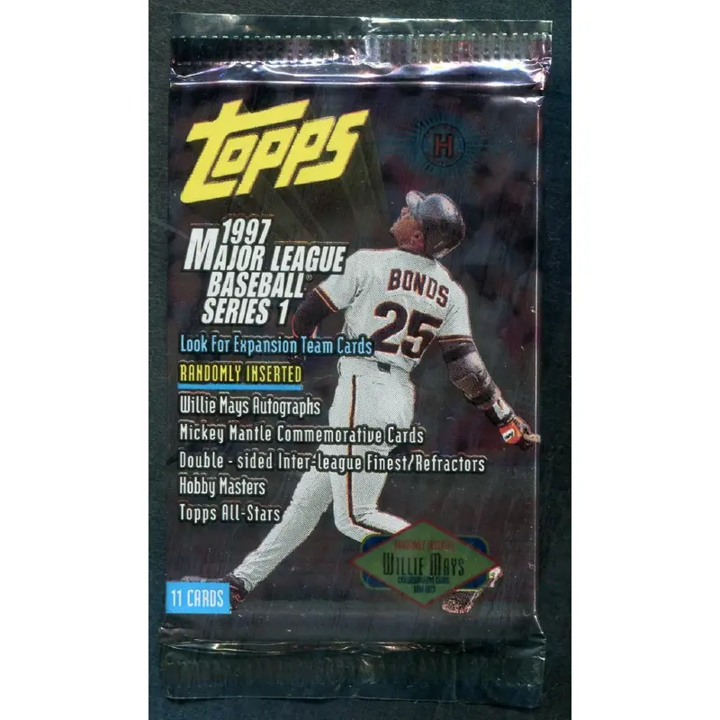 1997 Topps Baseball Unopened Series 1 Pack (Hobby) (11)