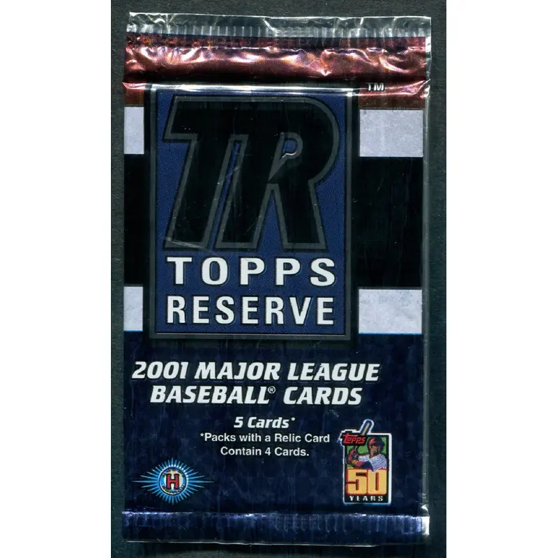 2001 Topps Reserve Baseball Unopened Pack (Hobby) (5)