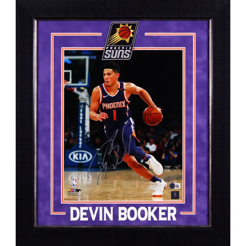 Suns Devin Booker Authentic Signed 11x14 Framed Photo Autographed BAS #BR84177