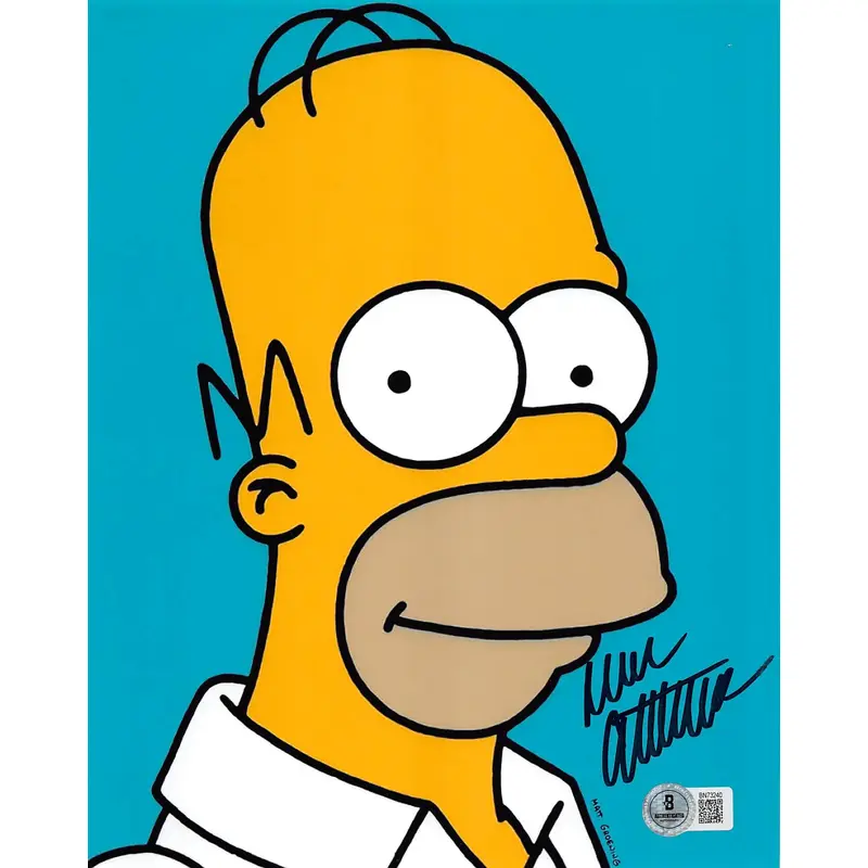 Dan Castellaneta The Simpsons Authentic Signed 8x10 Vertical Closeup Photo BAS 1