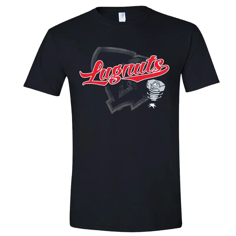 Lansing Lugnuts Soft-style Black T-shirt