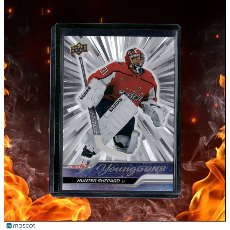 2023-24 Upper Deck Hunter Shepard Outburst Silver Young Guns Rookie #491