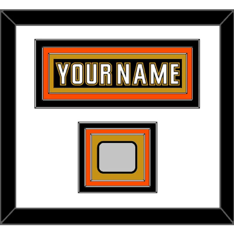 Anaheim Nameplate & Stanley Cup Champions Patch - Home Black (2006-2014) - Triple Mat 1