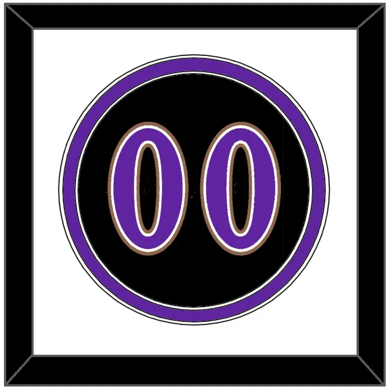 Arizona Number - Alternate Black (2001-2006) - Double Mat 1