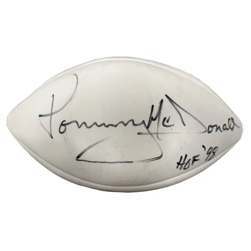 Tommy Mcdonald Autographed Football JSA COA