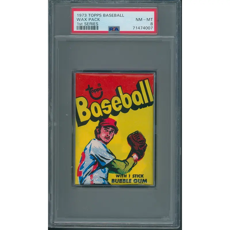 1973 Topps Baseball Unopened 1st Series Wax Pack PSA 8 *4007