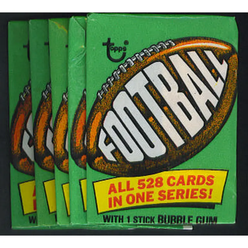 1974 Topps Football Unopened Fun Pack Wax Pack (2 Card) (5)