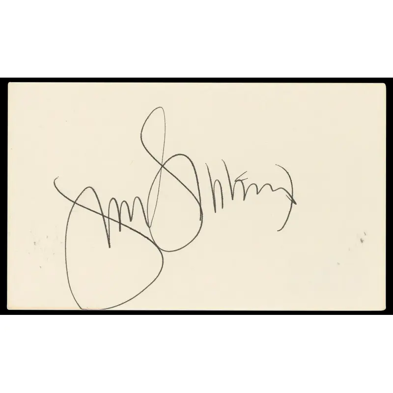 James Sikking Hill Street Blues Authentic Signed 3x5 Index Card BAS #BN33306