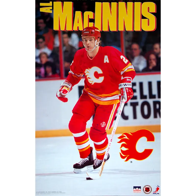 Al MacInnis Calgary Flames NHL Hockey Action Poster - Starline Inc. 1993