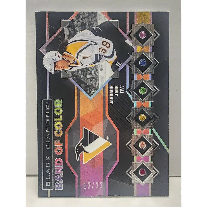 Jaromir Jagr 2022 Upper Deck Black Diamond Band of Color #12/22