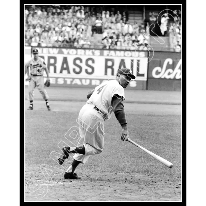Duke Snider Eddie Mathews 8X10 Photo - 1956 Dodgers Braves - 2059