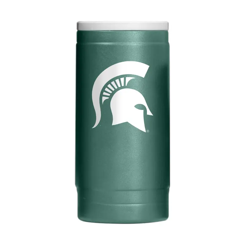 Michigan State Flipside Powder Coat Slim Can Coolie