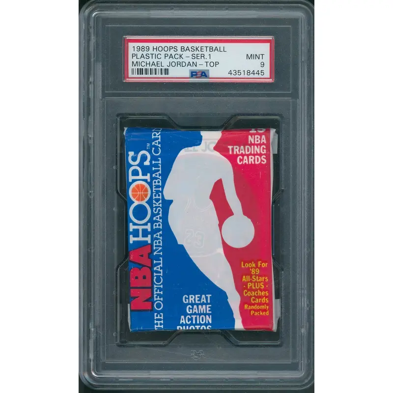 1989 Hoops Basketball Series 1 Pack PSA MINT 9 Michael Jordan Top *8445