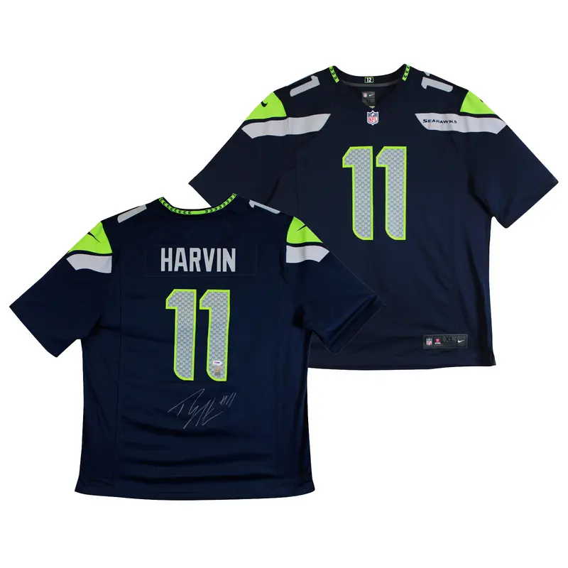 Seahawks Percy Harvin Signed Navy Blue Nike Game Jersey PSA/DNA Itp #5A31389