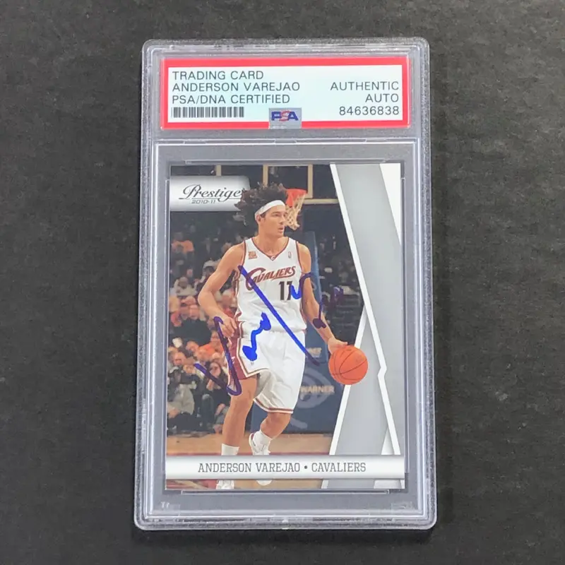 2010-11 Panini Prestige #17 Anderson Varejao Signed Card AUTO PSA Slabbed Cavaliers